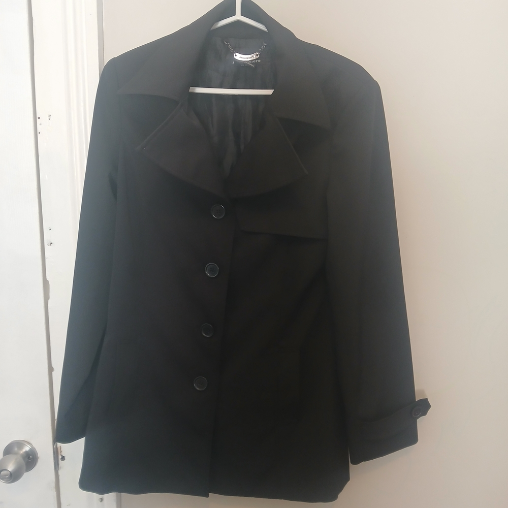 Atmosphere Y2K Classic Black Trench Coat